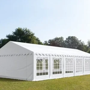Carpa 5X12 BASICA PE 450 Blanca con ventanas en OFERTA