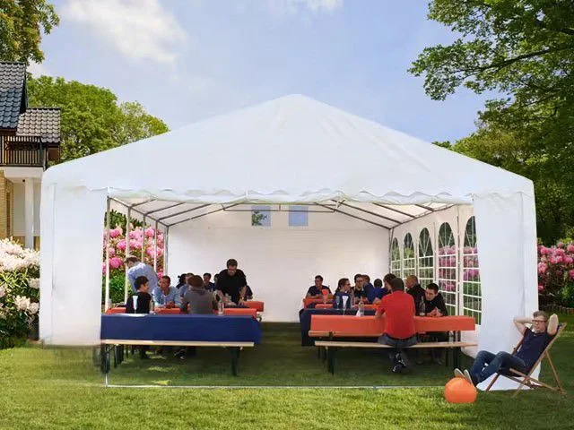 Carpa 8×16 MAX PVC 1400 3.0 IGNIFUGA Blanca con ventanas - Imagen 5